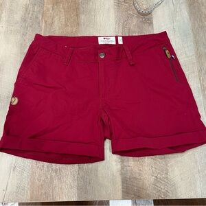 Fjallraven Women's Red Abisko Stretch Shorts 32-33 inch Waist Medium